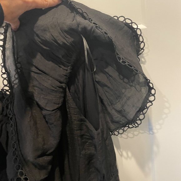 eesome Off the Shoulder Ruffle Maxi Dress, Black, XL, NWT - Picture 8 of 10